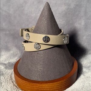 Tory Burch Double-Wrap Stud Bracelet
